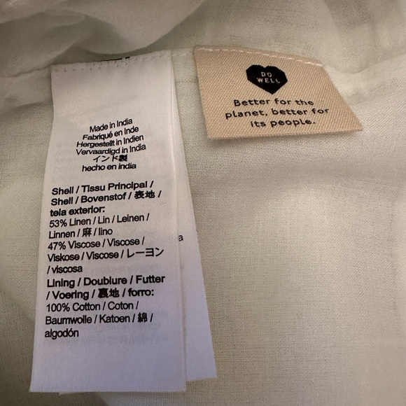 Madewell Linen-Blend Tulip-Hem Mini Skirt: Earth-Dyed Edition Size 4 NWT - Picture 3 of 8